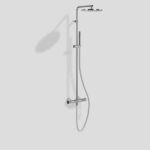 Duschsystem Nickel gebürstet Treemme SHOWERS Rund Regendusche Duscharmatur