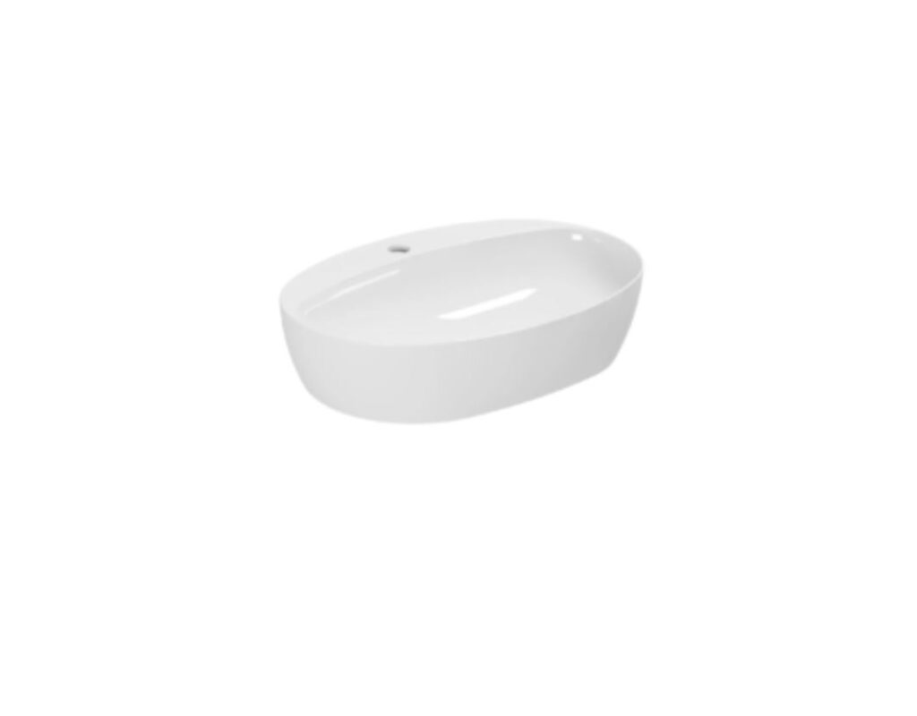Aufsatzbecken Keramik Azzurra Elegance Circle 60 weiss glanz