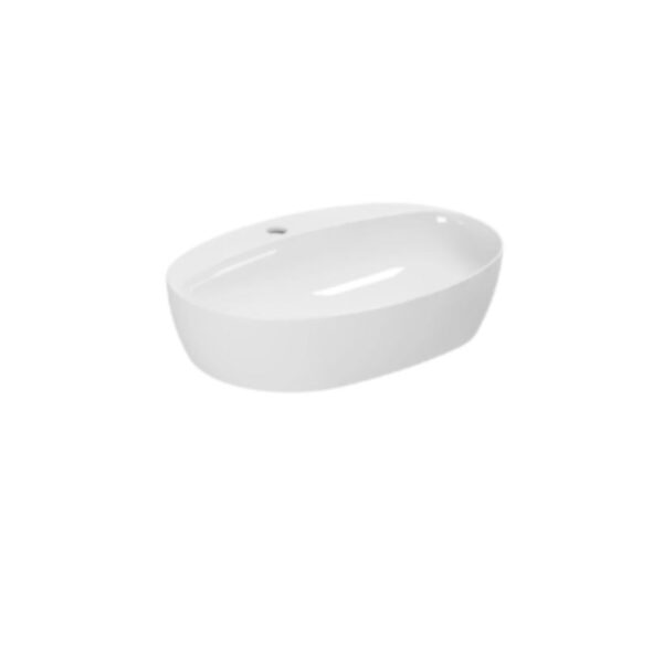 Aufsatzbecken Keramik Azzurra Elegance Circle 60 weiss glanz