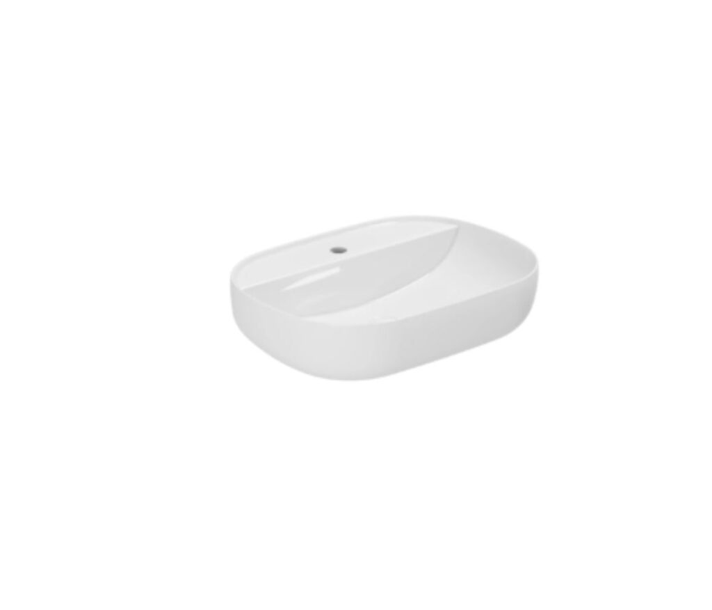 Aufsatzbecken Keramik Azzurra Elegance mit Hahnloch ZIP 60x45 weiss