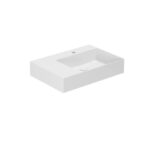 Waschtisch Elegance Squared B= 60 cm Ablage links weiss