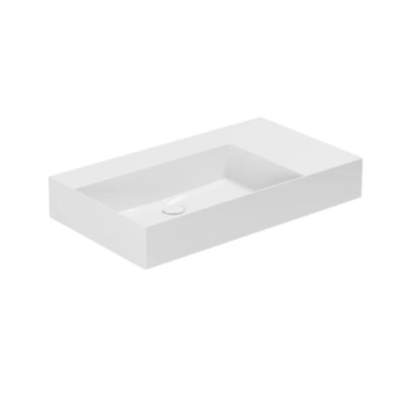 Waschtisch Azzurra Elegance Squared Ablage rechts B= 81 cm weiss
