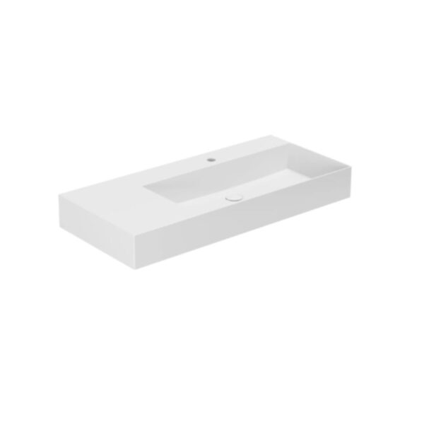Waschtisch Azzurra Elegance Squared B= 102 cm Ablage links weiss