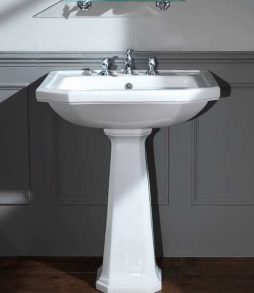 Waschtisch inkl. Säule retro Empire B= 70 cm T= 53 cm Nostalgisch Retro Waschbecken