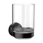 Glashalter mit Zahnbürstenglas EMCO round black