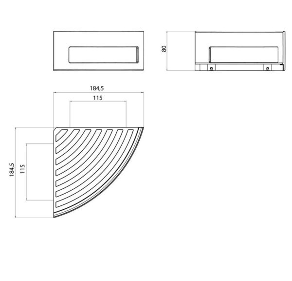 Eck Duschkorb EMCO Chrom "System 2" – Bild 2