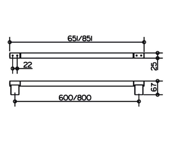 Badetuchstange B = 80 cm Keuco Plan – Bild 2