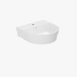 Aufsatzbecken mit Hahnloch Keramik Azzurra FORMA 50x50x16 weiss