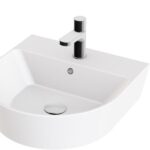 Aufsatzbecken mit Hahnloch Keramik Azzurra FORMA 50x50x16 weiss