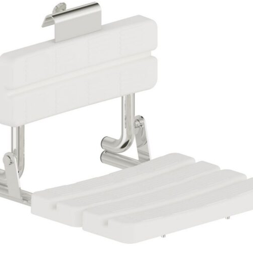 Barrierefrei LEHNEN Einhängesitz Duschreling weiss