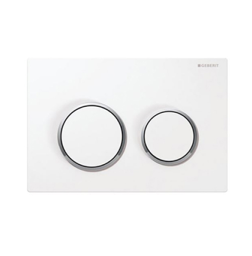 Betätigungsplatte Geberit Omega 20 Weiss glanzverchromt