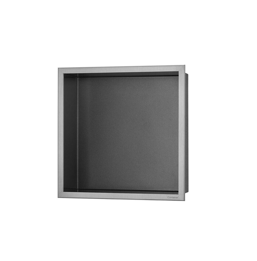 Wandnische Dusche mit Rahmen Edelstahl ESS BOX B= 30 cm