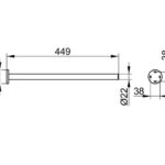 Handtuchhalter Keuco Plan A= 45 cm Skizze Bad-Accessoires