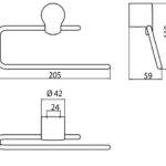 Handtuchring AC30 Skizze Bad-Accessoires
