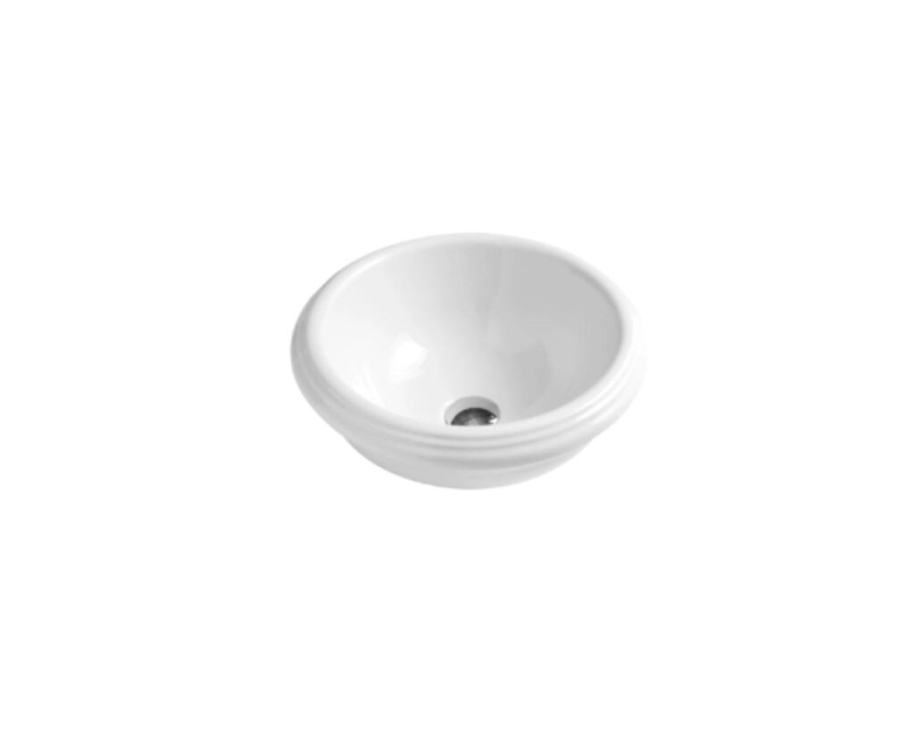 Aufsatzbecken Keramik JUBILAEUM Ø 45 cm weiss Nostalgisch Retro