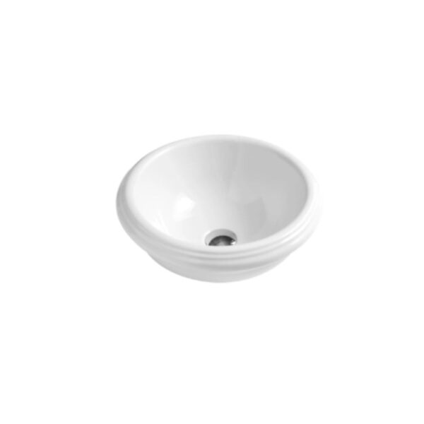 Aufsatzbecken Keramik JUBILAEUM Ø 45 cm weiss Nostalgisch Retro