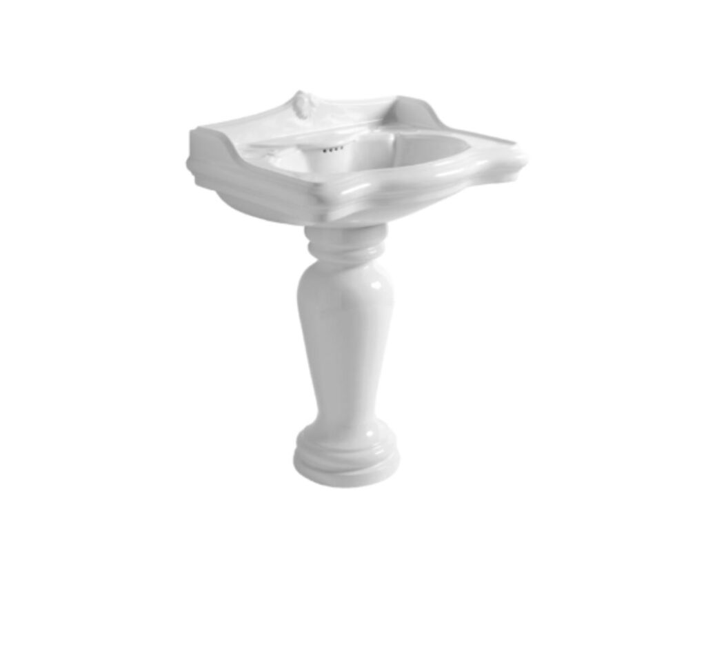 Waschbecken Keramik JUBILAEUM B= 70 cm weiss glanz Nostalgisch Retro