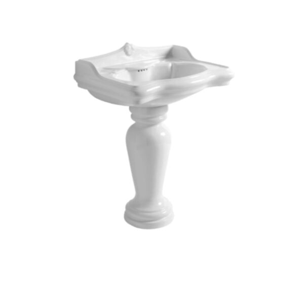 Waschbecken Keramik JUBILAEUM B= 70 cm weiss glanz Nostalgisch Retro