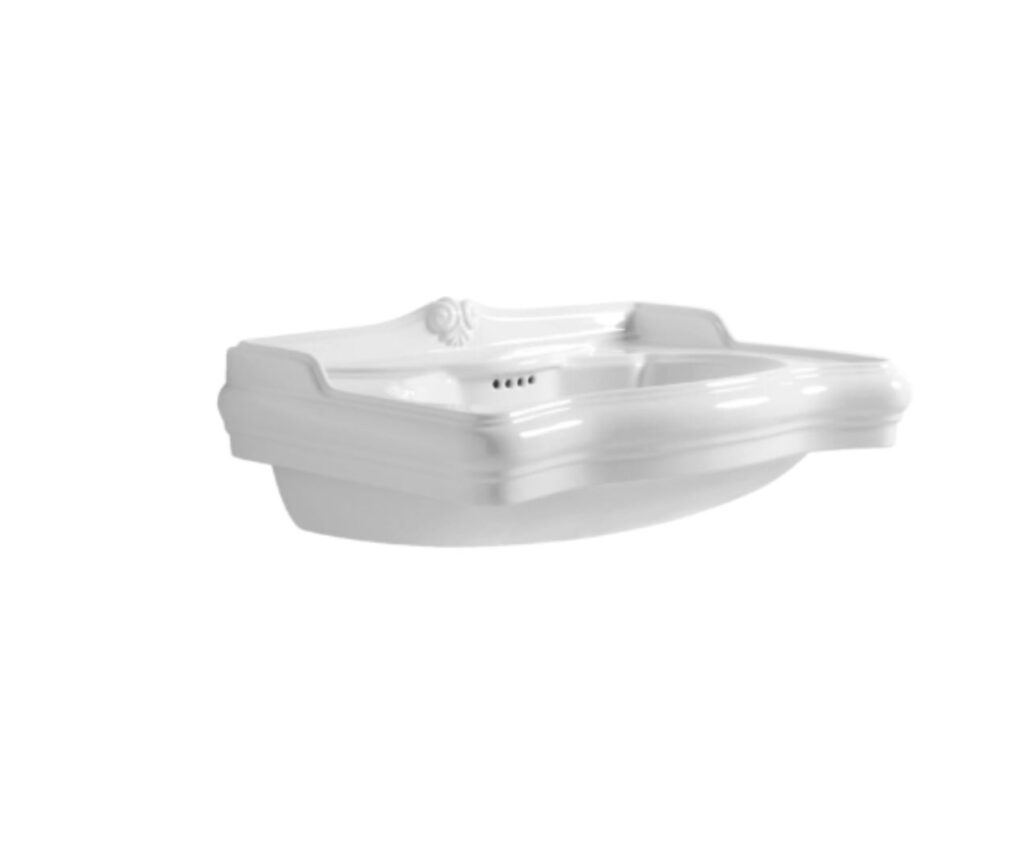 Waschbecken Keramik JUBILAEUM B= 60 cm weiss glanz Nostalgisch