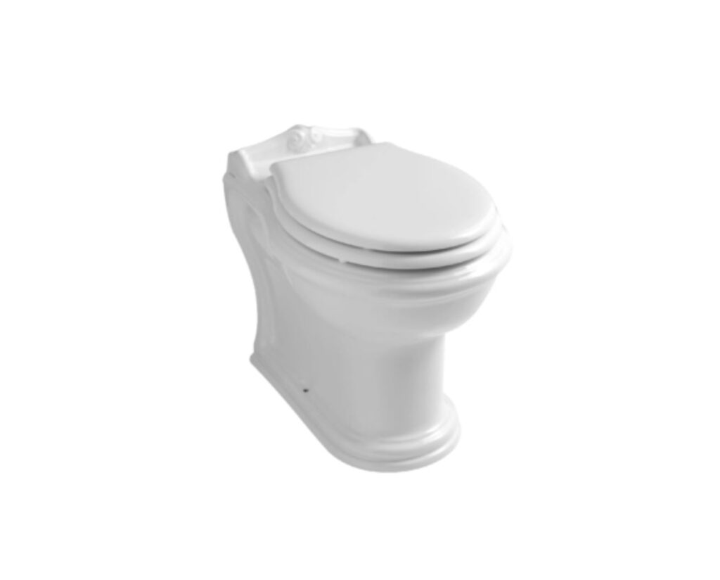 Stand-WC Azzurra JUBILAEUM Wandbündig Weiss glanz Nostalgisch Retro