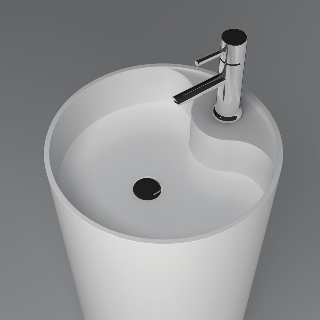 Waschsäule Corian GioiaBagno Waschsäule 2002 Mineralgussbecken Steingussbecken