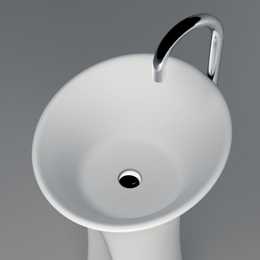 Waschsäule Corian GioiaBagno Waschsäule 2007 Mineralgussbecken Steingussbecken
