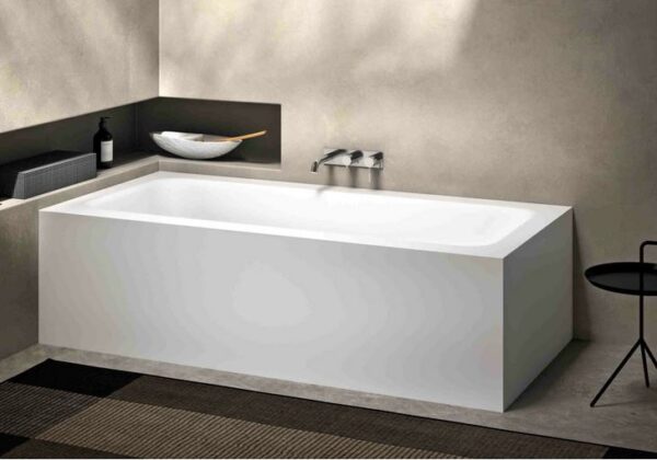 Badewanne freistehend matt Mastella KELLY L= 175 -220 cm Mineralguss Steinguss