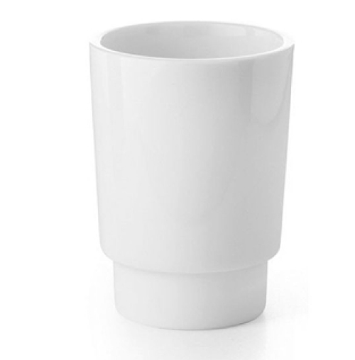 Zahnbürstenbecher NAPIE Keramik Glas weiss
