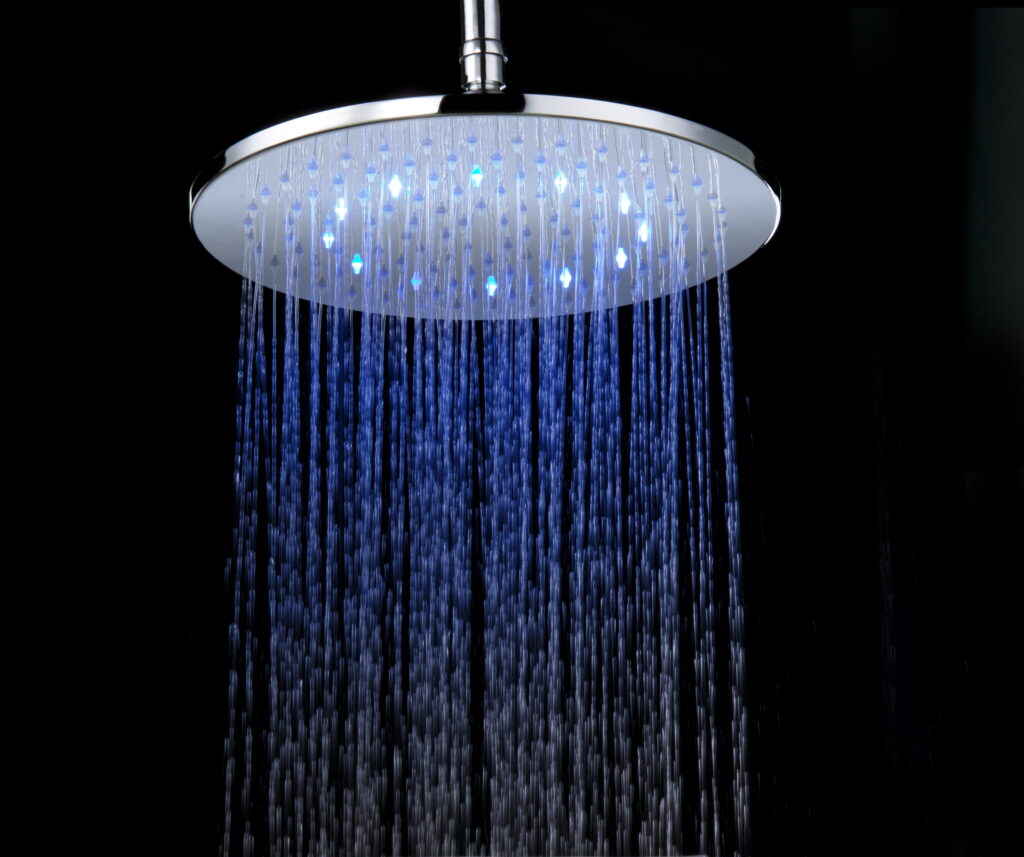 Kopfbrause rund LED DU Design 30D chrom glanz