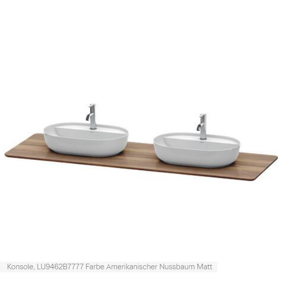 Massiv Holzplatte zu LUV Duravit 178