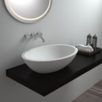 Aufsatzbecken Corian GioiaBagno Becken Lilly-57 Mineralgussbecken Steingussbecken