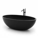 Badewanne freistehend schwarz matt Mastella VOV 170