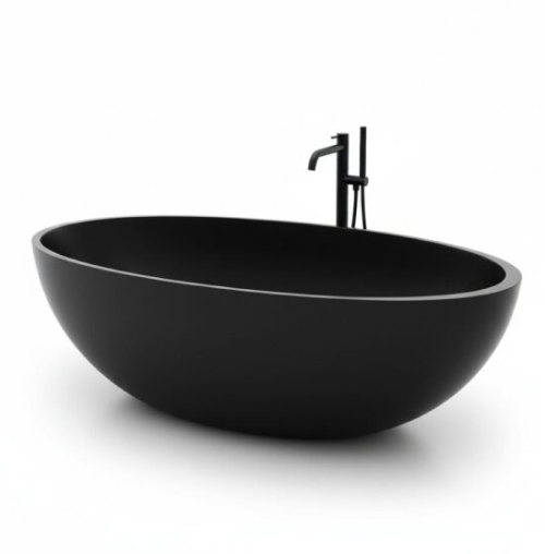 Badewanne freistehend schwarz matt Mastella VOV 170