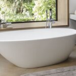 Badewanne freistehend Glanz V+A Mozzano Victoria + Albert Mineralguss Freistehende Badewanne
