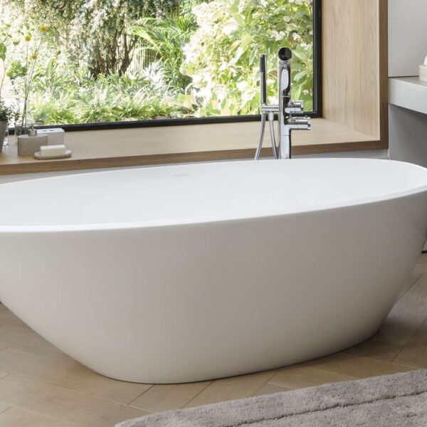 Badewanne freistehend Glanz V+A Mozzano Victoria + Albert Mineralguss Freistehende Badewanne