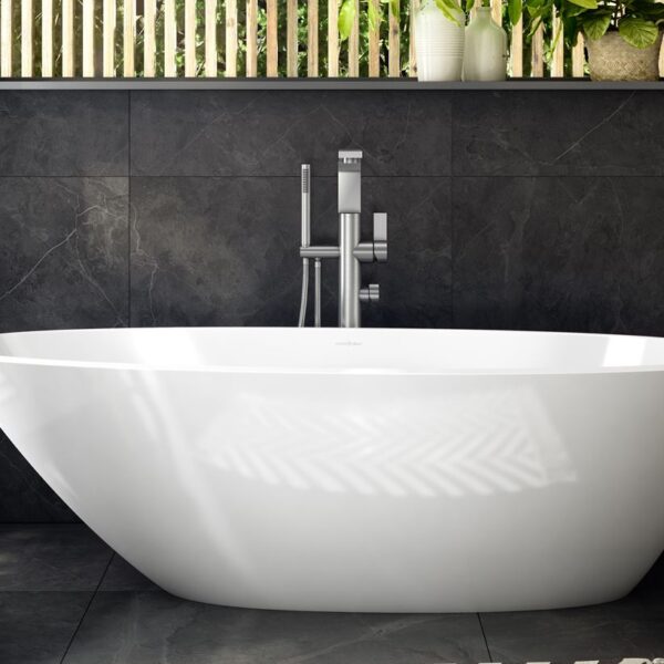 Badewanne freistehend Glanz V+A Mozzano2 Victoria + Albert Mineralguss Freistehende Badewanne