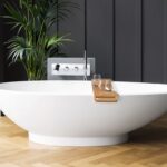 Badewanne freistehend Glanz V+A Napoli Victoria + Albert Mineralguss Freistehende Badewanne