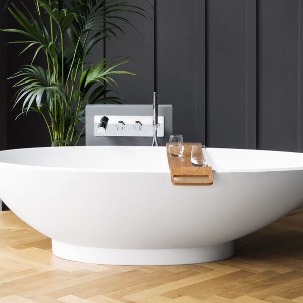 Badewanne freistehend Glanz V+A Napoli Victoria + Albert Mineralguss Freistehende Badewanne
