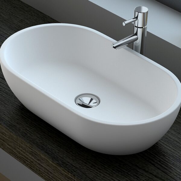 Aufsatzbecken Corian GioiaBagno Becken Naomi-66 Mineralgussbecken Steingussbecken