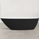 Badewanne freistehend Glanz V+A Mozzano Schwarz