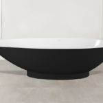 Badewanne freistehend Glanz V+A Napoli Schwarz