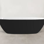 Badewanne freistehend Glanz V+A Terrassa Schwarz