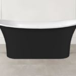 Badewanne freistehend Glanz V+A Toulouse schwarz