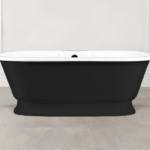 Badewanne freistehend Glanz V+A York Schwarz
