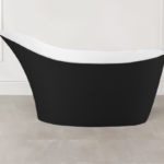 Badewanne freistehend Glanz V+A Amalfi Schwarz