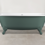 V+A Freistehende Badewanne Steinguss Radford Grün