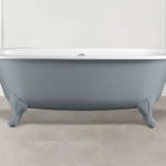 V+A Freistehende Badewanne Steinguss Radford Grau
