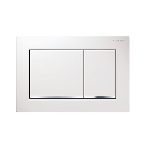 Betätigungsplatte Geberit Omega 30 Weiss Glanzverchromt