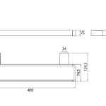 Relingsystem Emco EMCO "Loft" Bad-Accessoires Massskizze