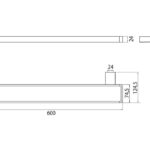 Relingsystem EMCO EMCO Loft 60 Bad-Accessoires Massskizze